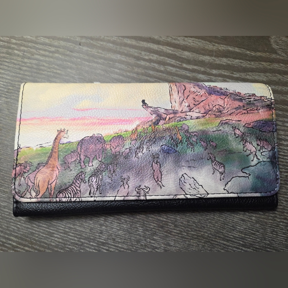 Disney Loungefly Lion King Watercolor Kingdom Trifold Wallet